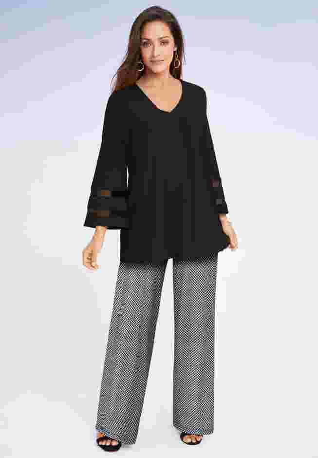 Stretch Knit Wide Leg Pant image number 0