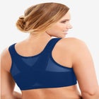 Front-Close Embroidered Wireless Posture Bra image number null