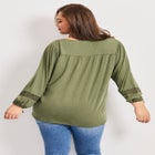 Crochet Trim Top image number null