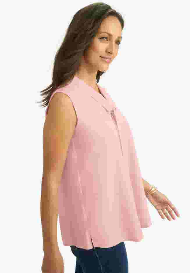 Uptown Sleeveless Tie-Neck Blouse image number 2