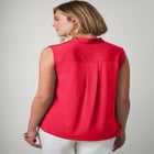 Uptown Sleeveless Tie-Neck Blouse image number null