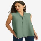Uptown Sleeveless Tie-Neck Blouse image number null