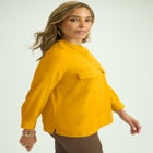 Button-Front Chest Pocket Blouse image number null