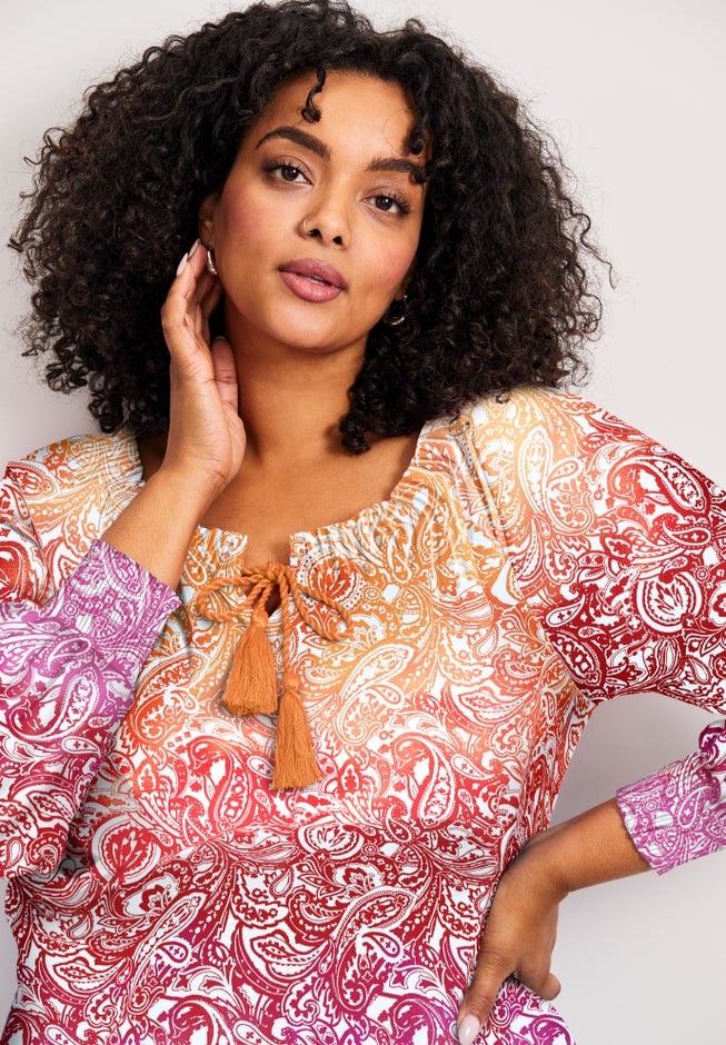 Ombre Print Top image number 3