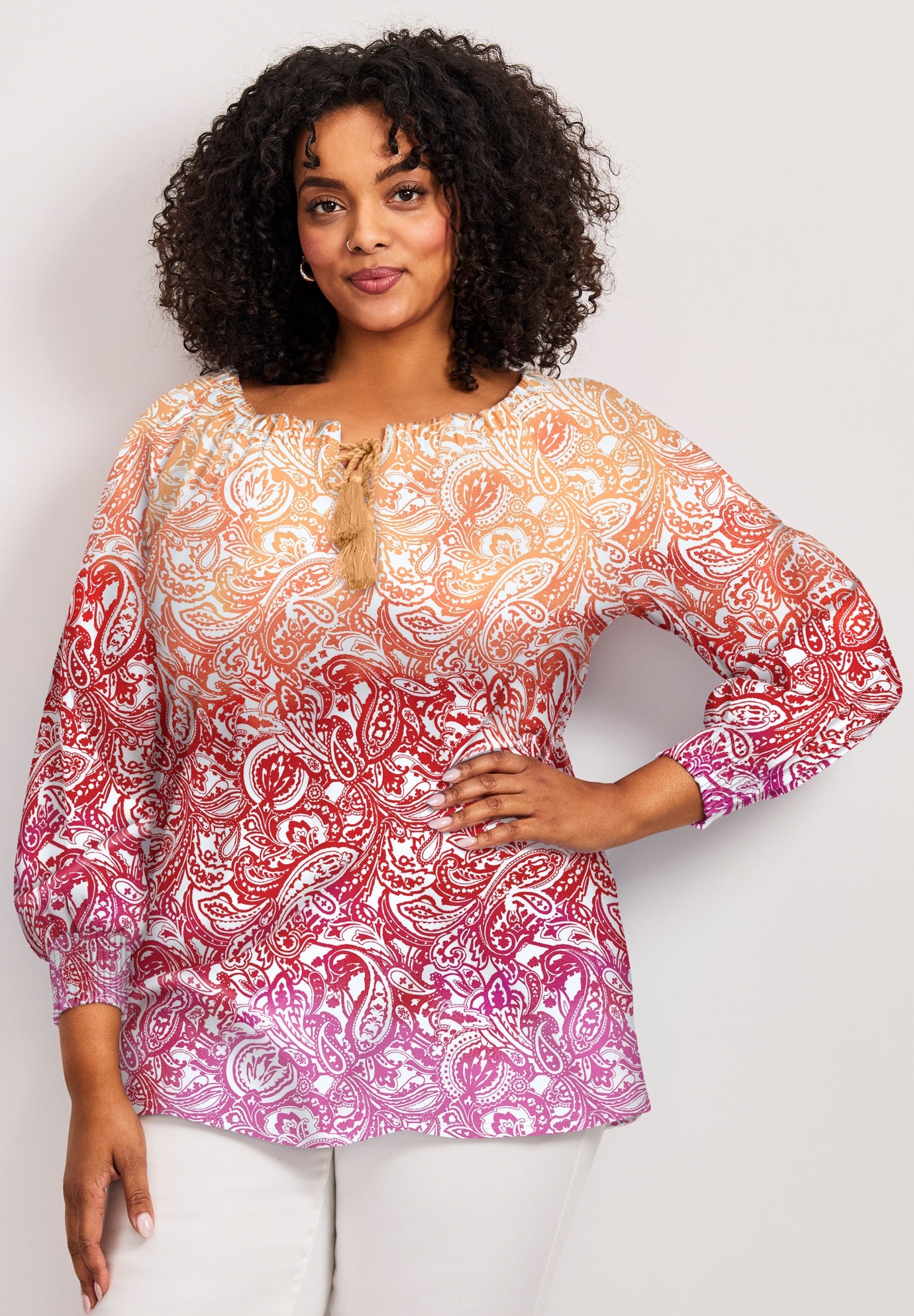 Ombre Print Top image number 0