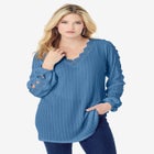 Lace Trim and Appliqu&eacute;d Tee image number null