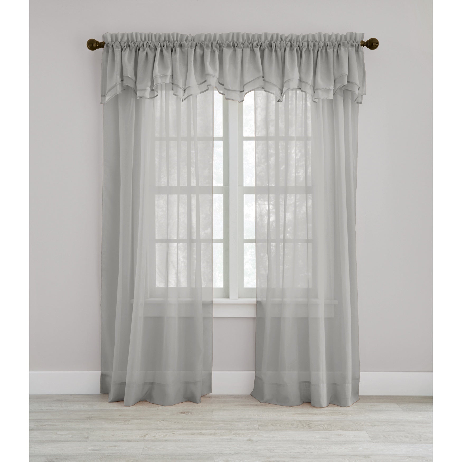 BH Studio Sheer Voile Layered Valance image number 0