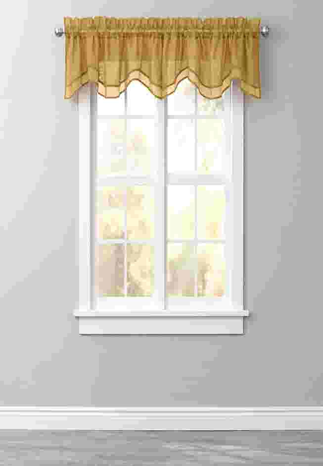 BH Studio Sheer Voile Layered Valance image number 0