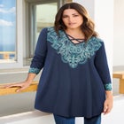 Criss Cross Ultra Drape Swing Tunic image number null