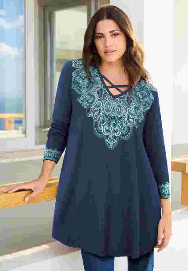 Criss Cross Ultra Drape Tunic image number 1