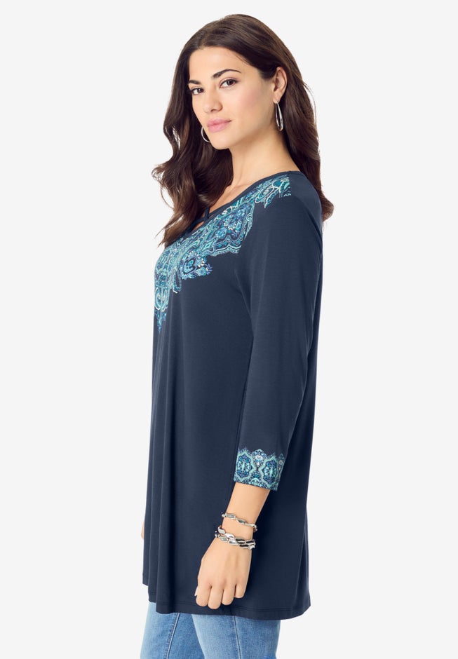 Criss Cross Ultra Drape Swing Tunic image number 2