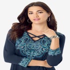 Criss Cross Ultra Drape Swing Tunic image number null