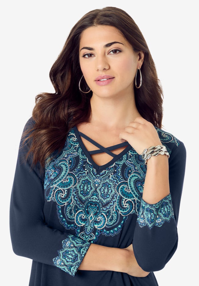 Criss Cross Ultra Drape Swing Tunic image number 3