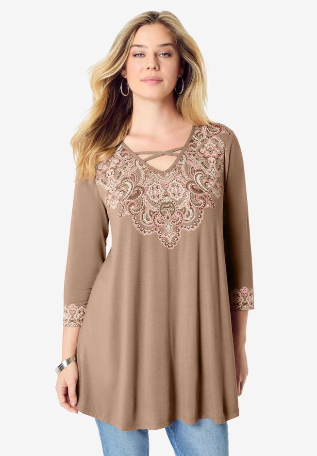Criss Cross Ultra Drape Swing Tunic image number 0