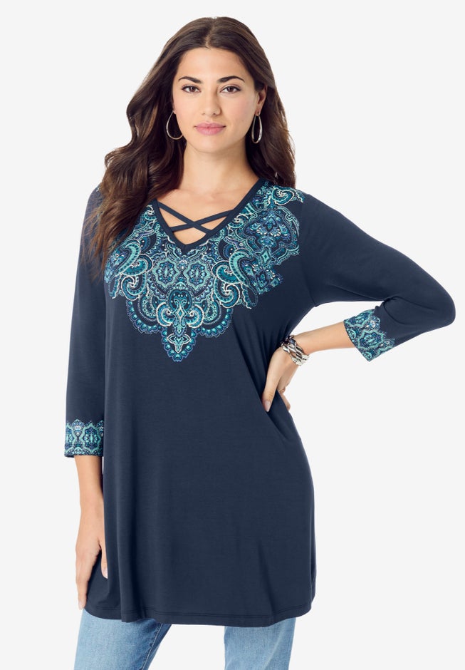 Criss Cross Ultra Drape Swing Tunic image number 0