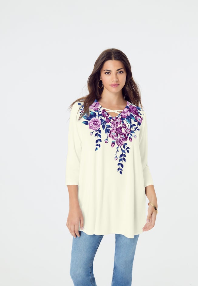 Criss Cross Ultra Drape Swing Tunic image number 0