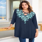 Criss Cross Ultra Drape Swing Tunic image number null