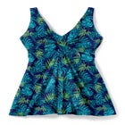 Twist-Front Swim Dress image number null