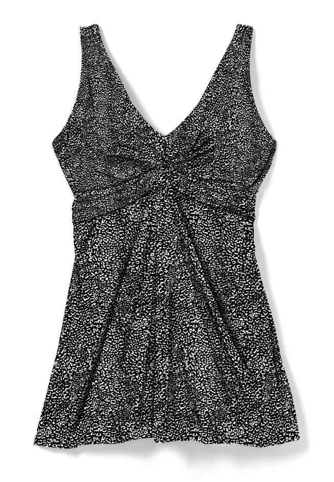 Twist-Front Swim Dress image number 3