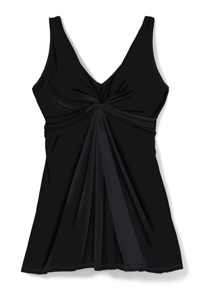 Twist-Front Swim Dress image number 3
