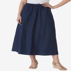 Drawstring Denim Skirt image number 1