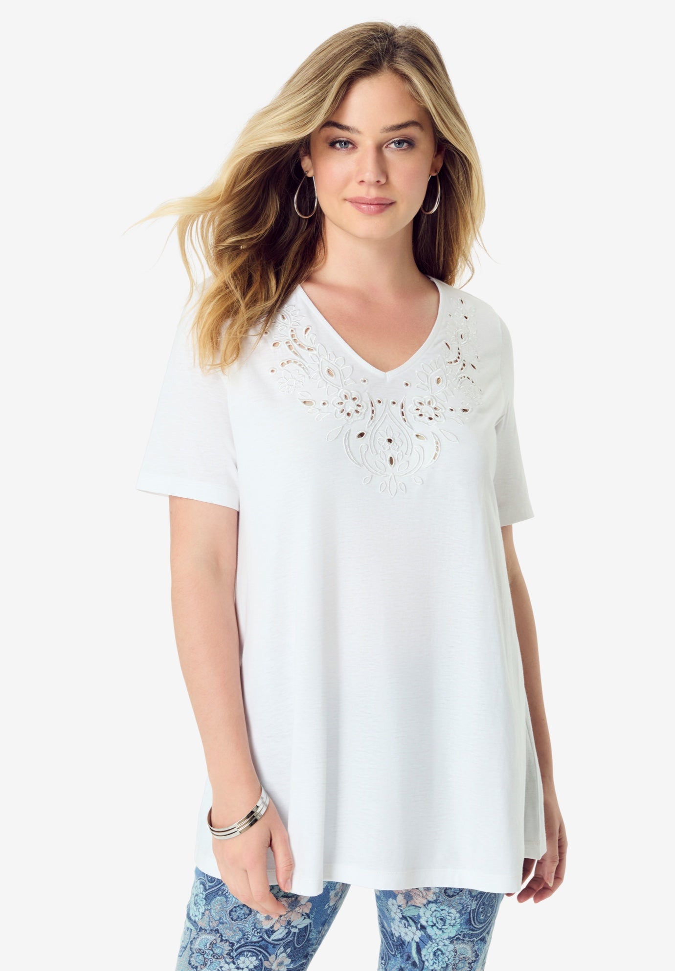 Eyelet Swing Tee image number 0