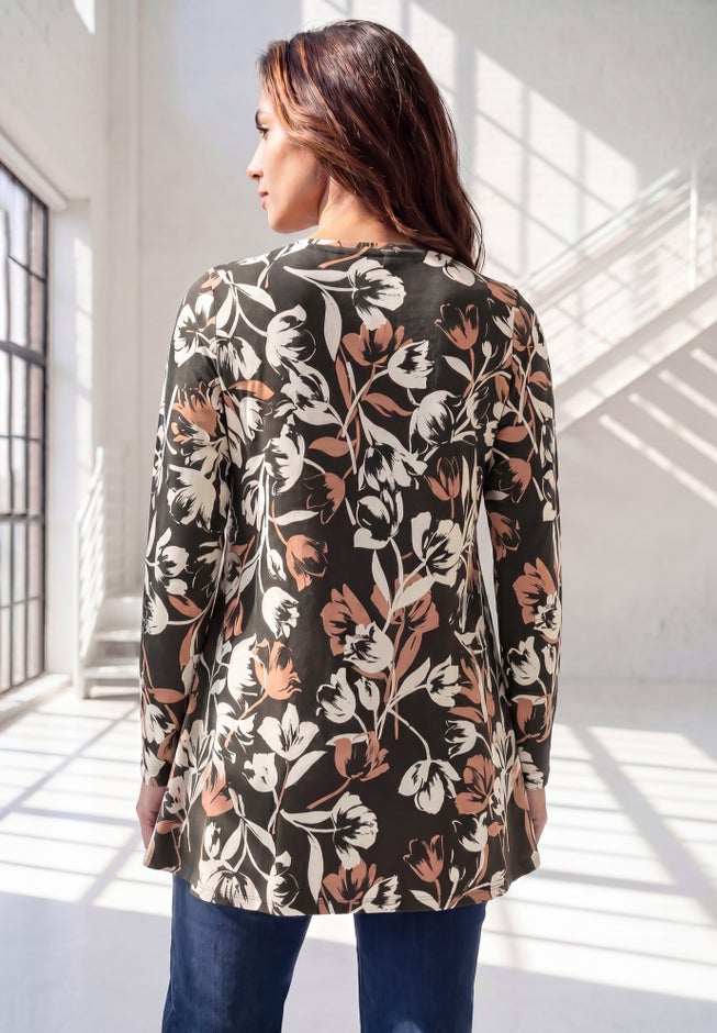 Ultimate Long Sleeve Crewneck Swing Tunic image number 1
