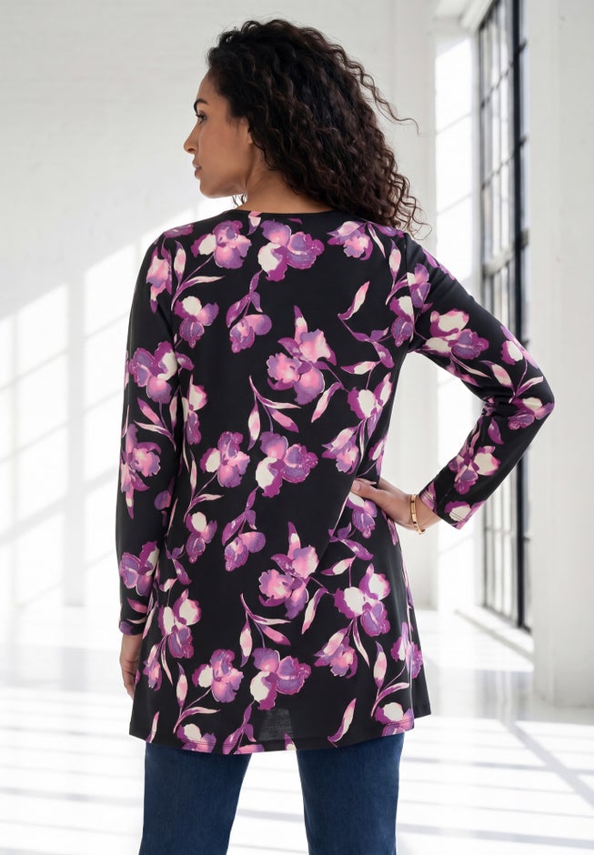 Ultimate Long Sleeve Crewneck Swing Tunic image number 1