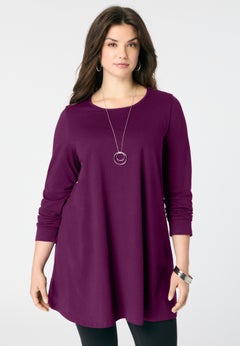 Ultimate Long Sleeve Crewneck Swing Tunic