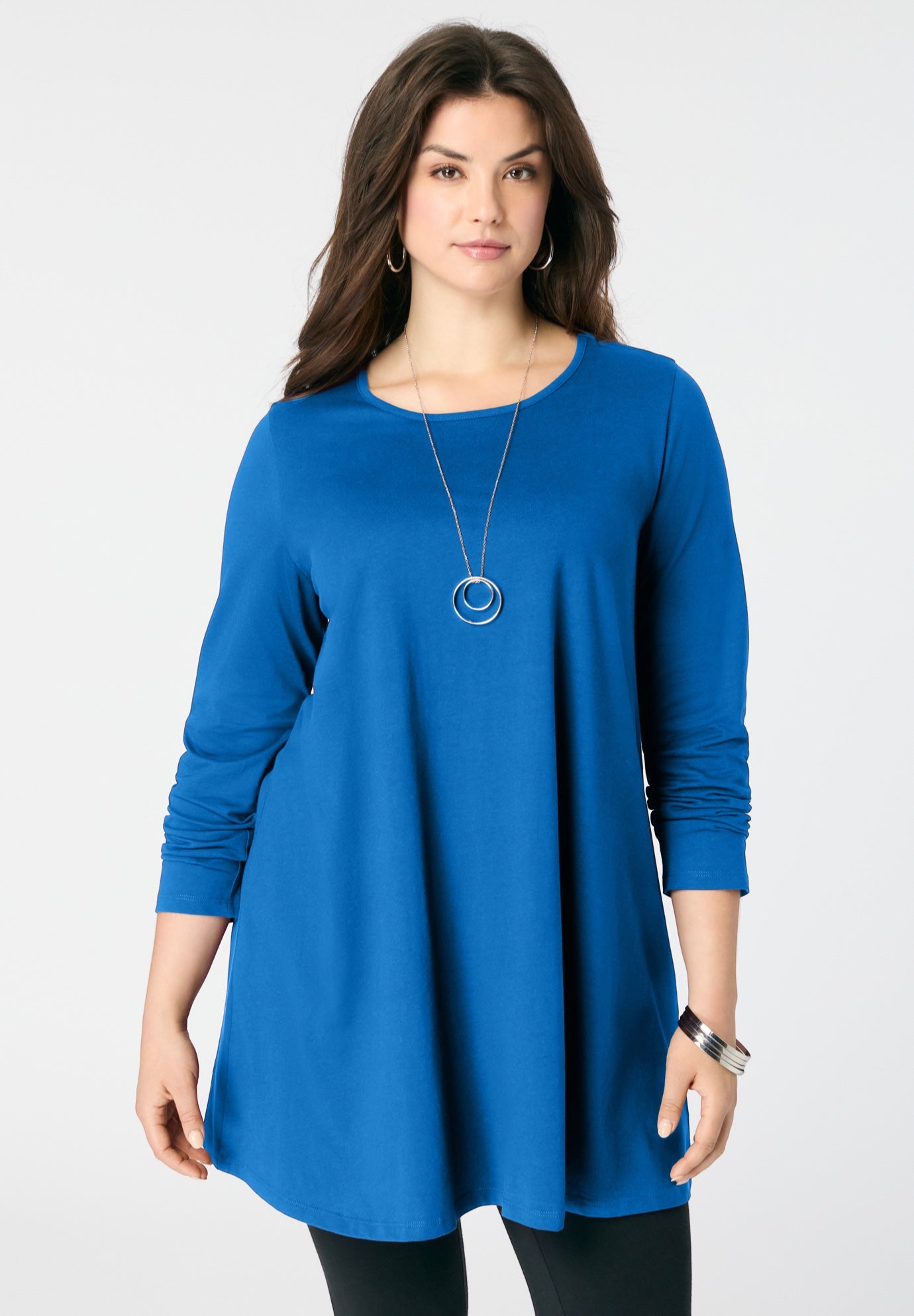 Ultimate Long Sleeve Crewneck Swing Tunic image number 0
