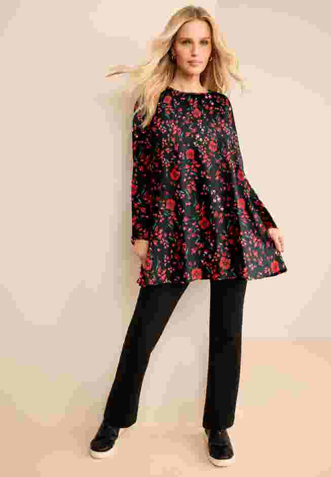 Ultimate Long Sleeve Crewneck Swing Tunic image number 0