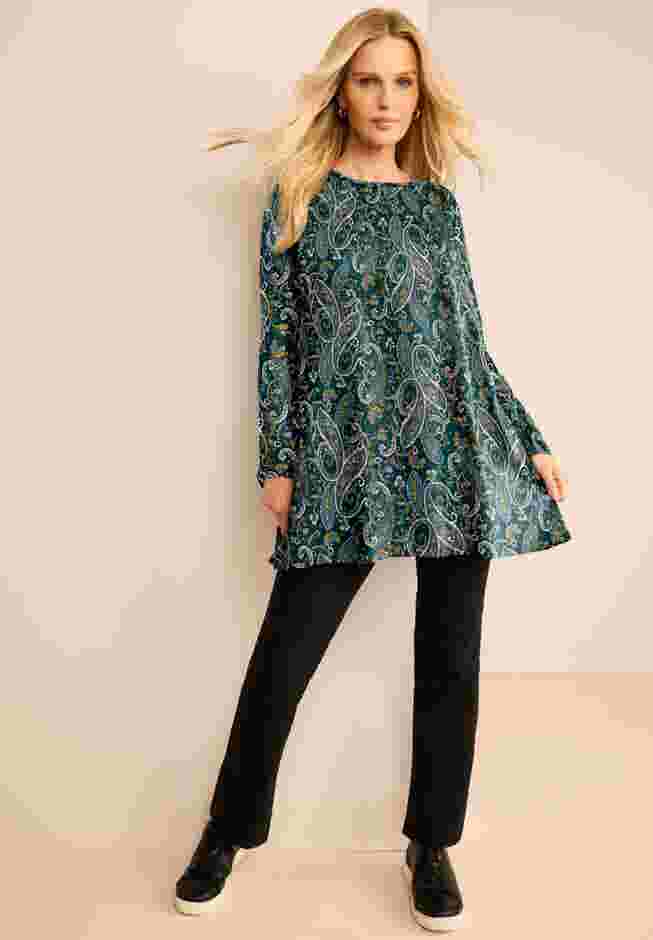 Ultimate Long Sleeve Crewneck Swing Tunic image number 0