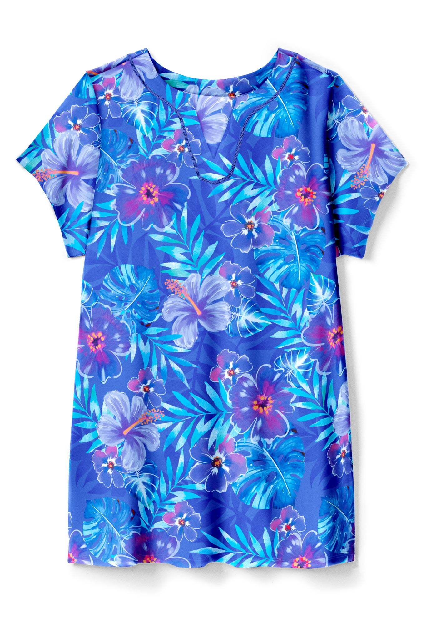 Longer Length Short-Sleeve Swim Tunic image number 1