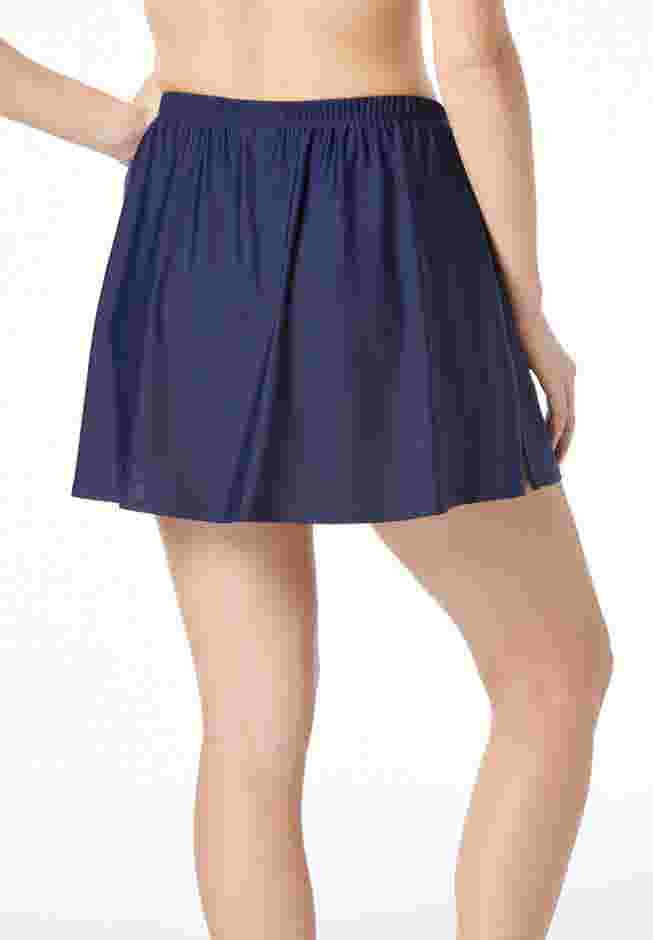 Side-Split Swim Skirt with Built-in Tummy Control Brief image number 1