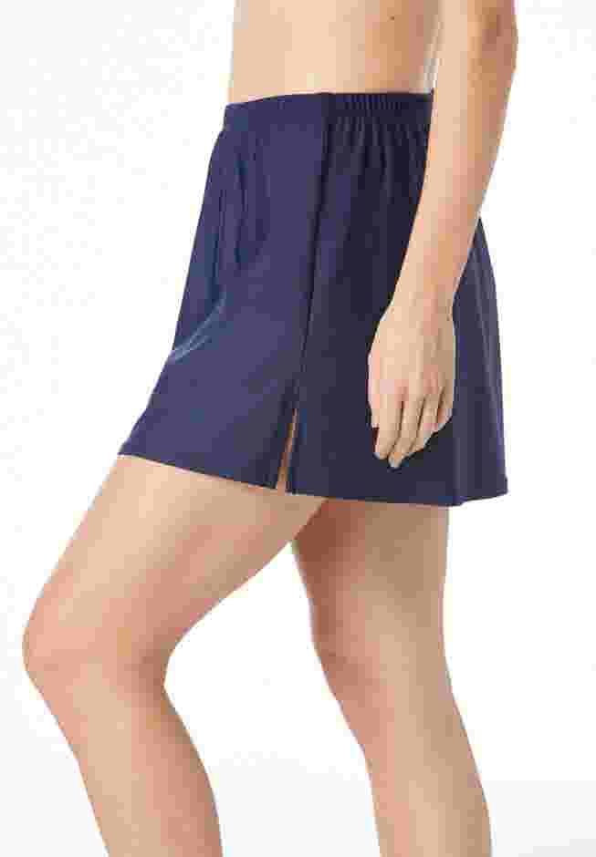 Side-Split Swim Skirt with Built-in Tummy Control Brief image number 2