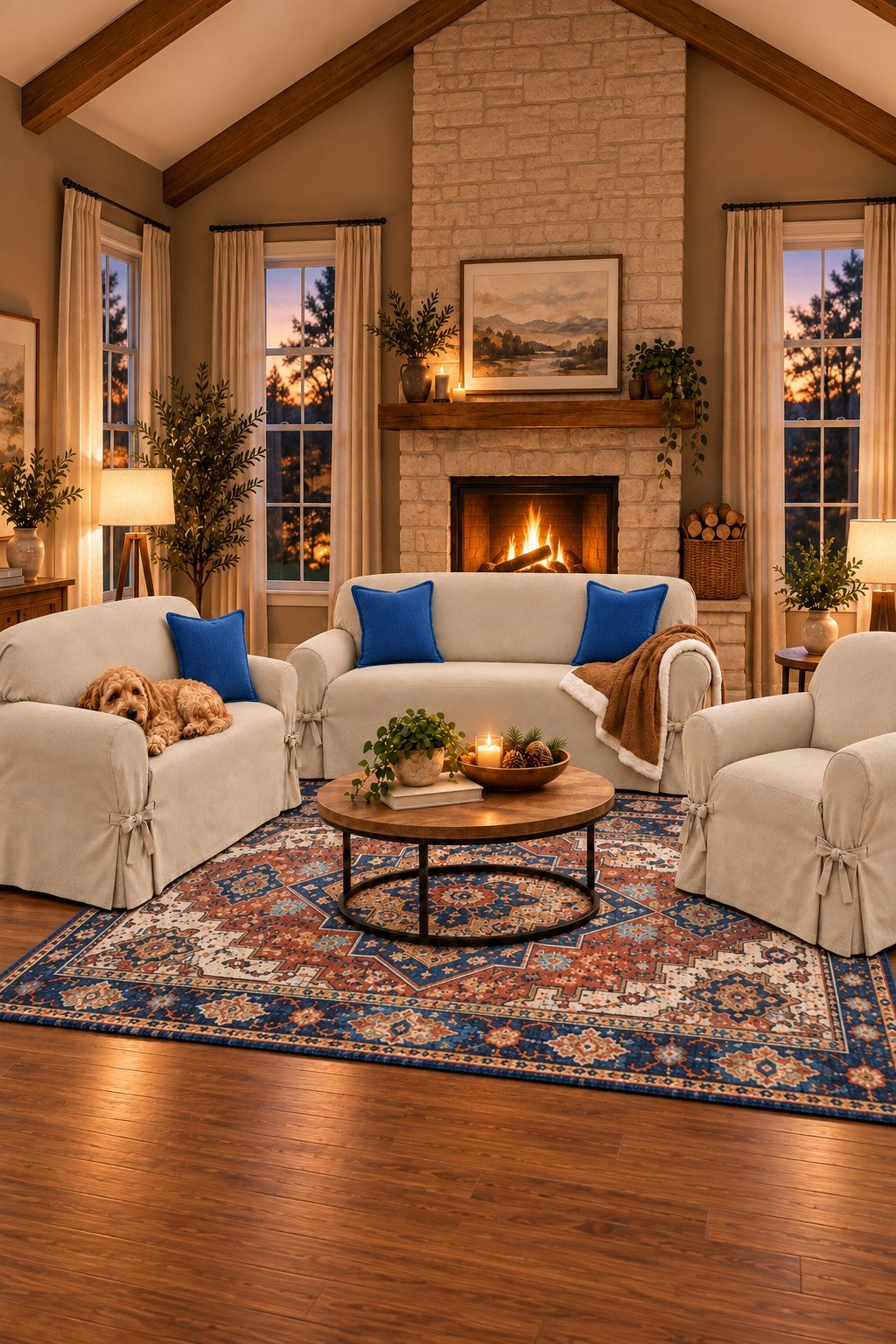 Bow Chair Slipcover Furniture & Pet Protector image number 1