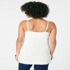 Lace Trim Knit Cami with Adjustable Straps image number null