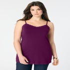 Lace Trim Knit Cami with Adjustable Straps image number null