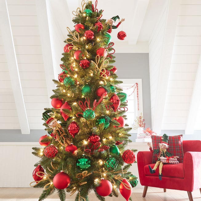 7' Slim Pre-Lit Arrow-Tip Tree image number null