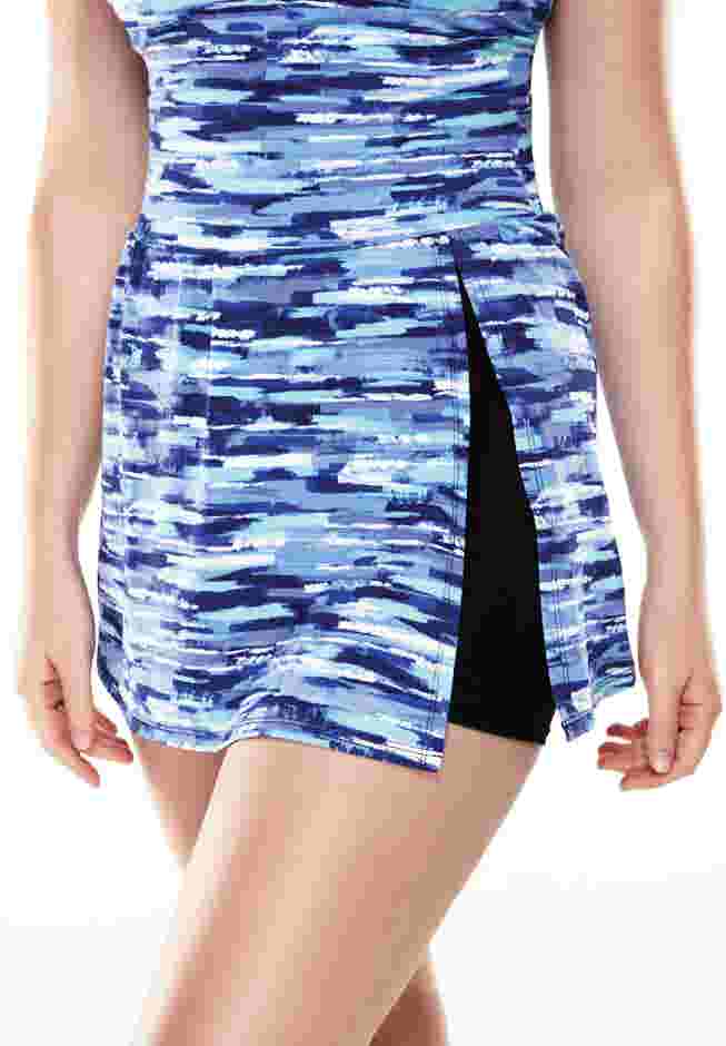 Side-Slit Swim Dress image number 4