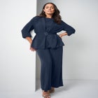 Belted 4-Piece Stretch Knit Wardrober image number null