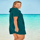 Hooded Terry Swim Cover Up image number null
