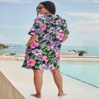 Hooded Terry Swim Cover Up image number null