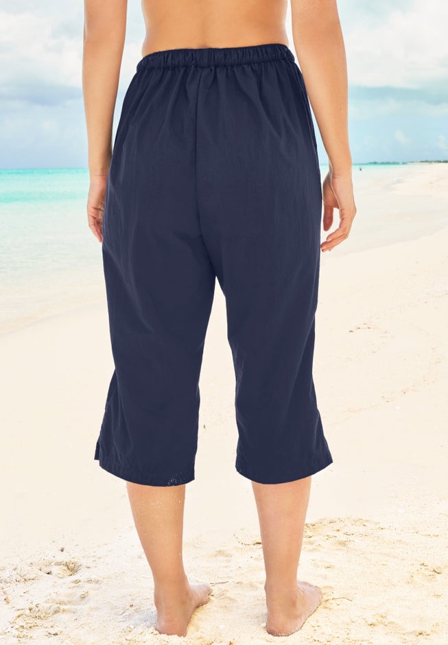 Taslon&reg; Cover Up Capri Pant image number 1