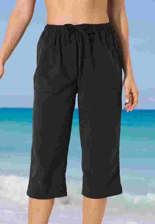 Taslon® Cover Up Capri Pant image number 3