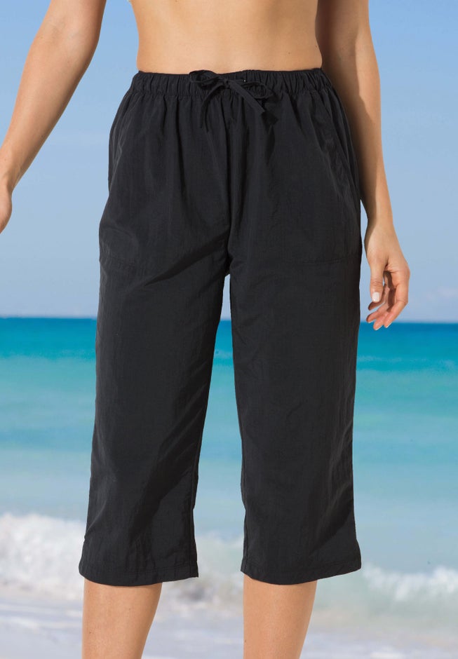 Taslon® Cover Up Capri Pant image number 3