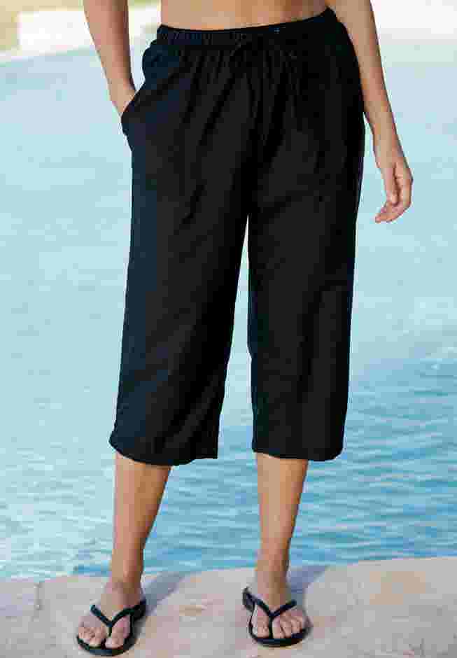 Taslon® Cover Up Capri Pant image number 0