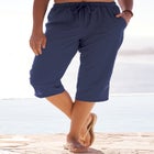 Taslon® Cover Up Capri Pant image number null