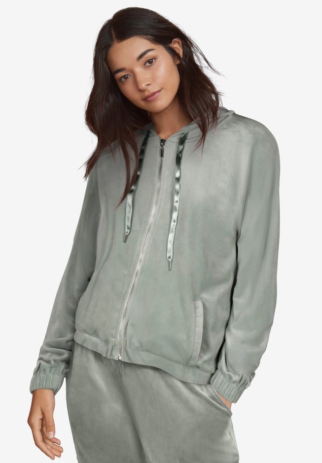 Velour Hooded Sweatshirt image number 0