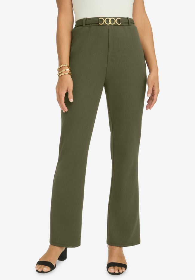 Knit Crepe Bootcut Pant image number 0